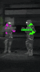 a poster that says communism was actually kinda tight in green letters