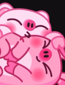 Pig Kisses GIF