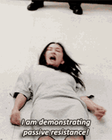 Orange Is The New Black Passive Resistance GIF - Orange Is The New Black Passive Resistance Laying On The Floor GIFs