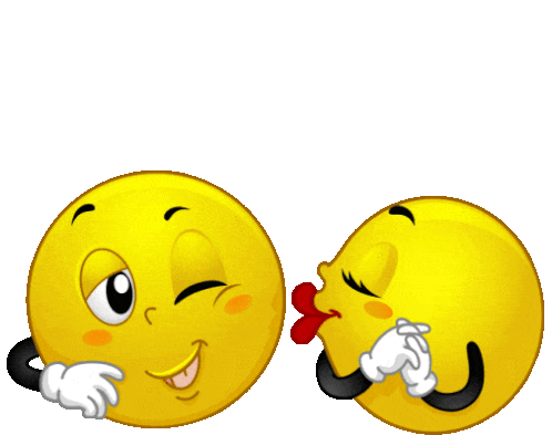 Emoji Smiley Sticker - Emoji Smiley Kiss Cheek Stickers