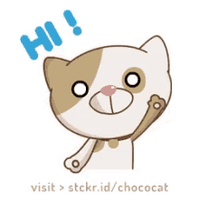 Chococat Hi GIF - Chococat Hi Stckrmarket GIFs
