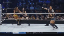 a female wrestling match is being shown on sky hd