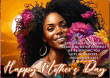 a happy mother 's day card with a picture of a woman