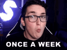 One A Week Serious GIF