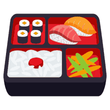 bento box food joypixels japanese food lunch box