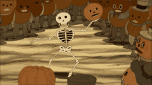 Halloween Pumpkin GIF - Halloween Pumpkin Skeleton GIFs