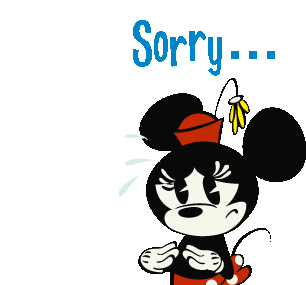 Désolé Minnie Sticker - Désolé Minnie Mickey Mouse Stickers
