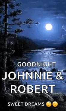 a poster that says goodnight johnnie and robert
