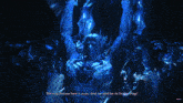 a computer generated image of a man with glowing blue arms