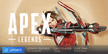 a poster for apex legends shows a person with a bow and arrow