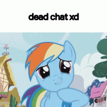 Rainbow Dash Dead Chat GIF - Rainbow Dash Dead Chat Laugh GIFs