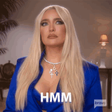 Hmm Real Housewives Of Beverly Hills GIF - Hmm Real Housewives Of Beverly Hills Thinking GIFs