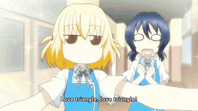 Love Triangle Anime GIF - Love Triangle Anime Dfrag - Discover & Share GIFs