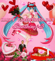 Miku Valentines GIF - Miku Valentines Miku Valentine For Sunshine GIFs