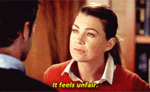 Greys Anatomy Meredith Grey GIF - Greys Anatomy Meredith Grey It Feels Unfair GIFs