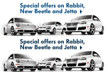 special offers on rabbit , new beetle and jetta