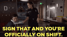 Station 19 Andy Herrera GIF - Station 19 Andy Herrera Sign That And Youre Officially On Shift GIFs