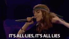 Its All Lies Singing GIF - Its All Lies Singing Performing GIFs