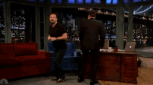 Jimmy Fallon & Ricky Gervais - Silent Twerking GIF - Jimmy Fallon Ricky GIFs