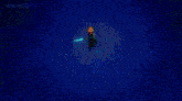a close up of a blue light beam coming out of a hole in the sky .