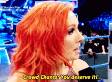 Wwe Becky Lynch GIF - Wwe Becky Lynch Crowd Chants You Deserve It GIFs