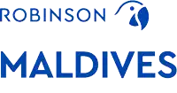 a red and blue logo for maldives with a blue icon