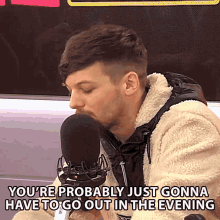 Youre Probably Just Gonna Have To Go Out In The Evening Louis Tomlinson GIF - Youre Probably Just Gonna Have To Go Out In The Evening Louis Tomlinson Popbuzz Meets GIFs