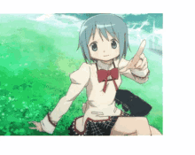 Sayaka Pointing GIF - Sayaka Pointing 3d GIFs