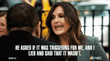 He Asked If It Was Triggering For Me And I Lied And Said That It Wasnt Olivia Benson GIF - He Asked If It Was Triggering For Me And I Lied And Said That It Wasnt Olivia Benson Mariska Hargitay GIFs