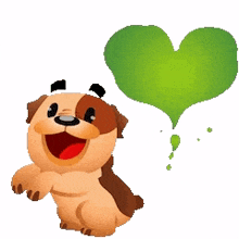 dog fart cute heart animal