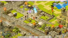 a screenshot of a video game shows a character named madame standing in front of a waterfall
