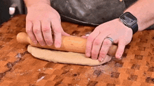 Rolling The Dough The Hungry Hussey GIF - Rolling The Dough The Hungry Hussey Flattening The Dough GIFs