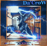 a picture of a crow with da crow written on the bottom