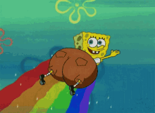 Booty Flakes Spongebob GIF - Booty Flakes Spongebob Rainbow GIFs