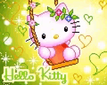 Hello Kitty Swing GIF - Hello Kitty Swing Hearts GIFs
