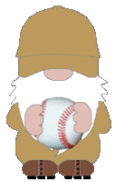 Gnome Baseball Sticker - Gnome Baseball Stickers