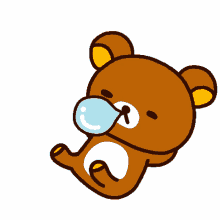 rilakkuma bear cute cartoon good morning