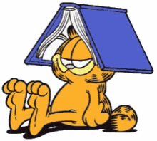 Garfield Book GIF - Garfield Book Silly GIFs