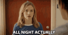 All Night Actually Britt Robertson GIF - All Night Actually Britt Robertson Melissa Henning GIFs