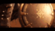 a close up of a door with a compass on it .