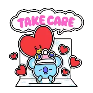 Take Care Hearts Sticker - Take Care Hearts Love Stickers