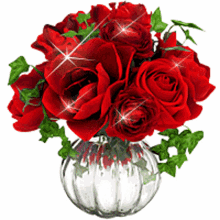 Sparkling Red Roses GIF - Sparkling Red Roses Flowers GIFs