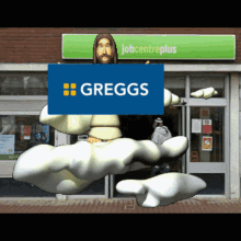 Job Centre Greggs GIF - Job Centre Greggs Jesus GIFs