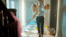 Making A Mess Dont Care GIF - Making A Mess Dont Care No Cares In The World GIFs