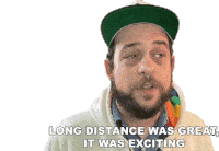 Long Distance Was Great It Was Exciting Doddybeard Sticker