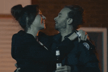 Shona And David Kissing With Fireworks Outside Coronation Street GIF - Shona And David Kissing With Fireworks Outside Coronation Street Corrie GIFs