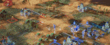 a video game is being played with a lot of buildings and soldiers