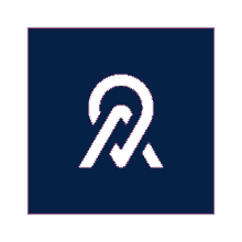 a blue square with a yellow letter n on it .