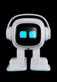 a cartoon drawing of a person wearing headphones