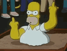 Middlefinger Homer GIF - Middlefinger Homer Simpsons GIFs